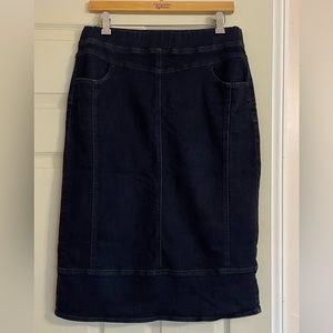 Cute denim Christopher & Banks midi skirt